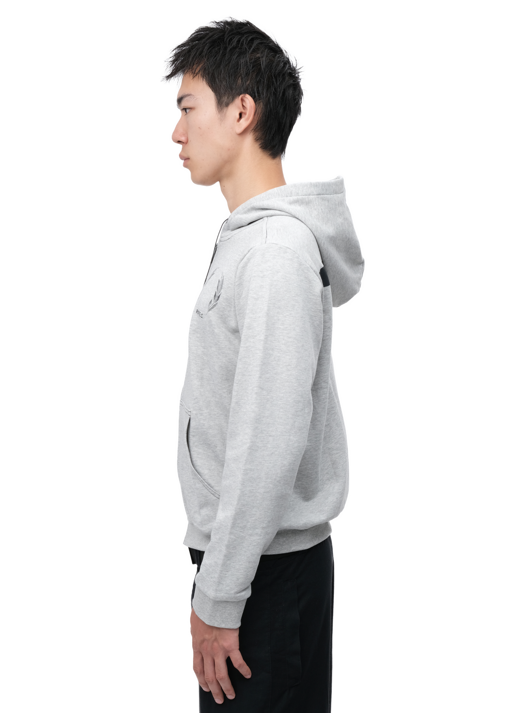 SLIM FIT ZIP-UP GREY