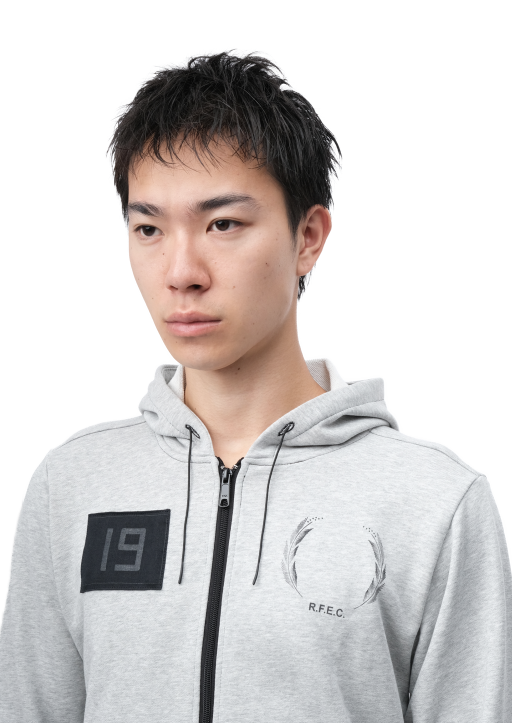SLIM FIT ZIP-UP GREY