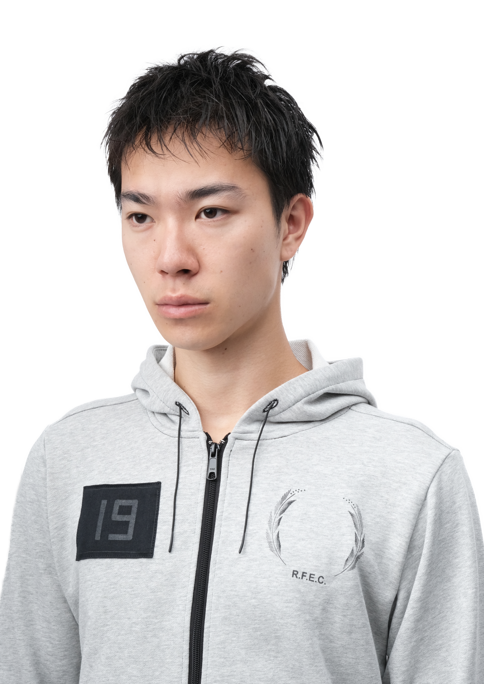 SLIM FIT ZIP-UP GREY