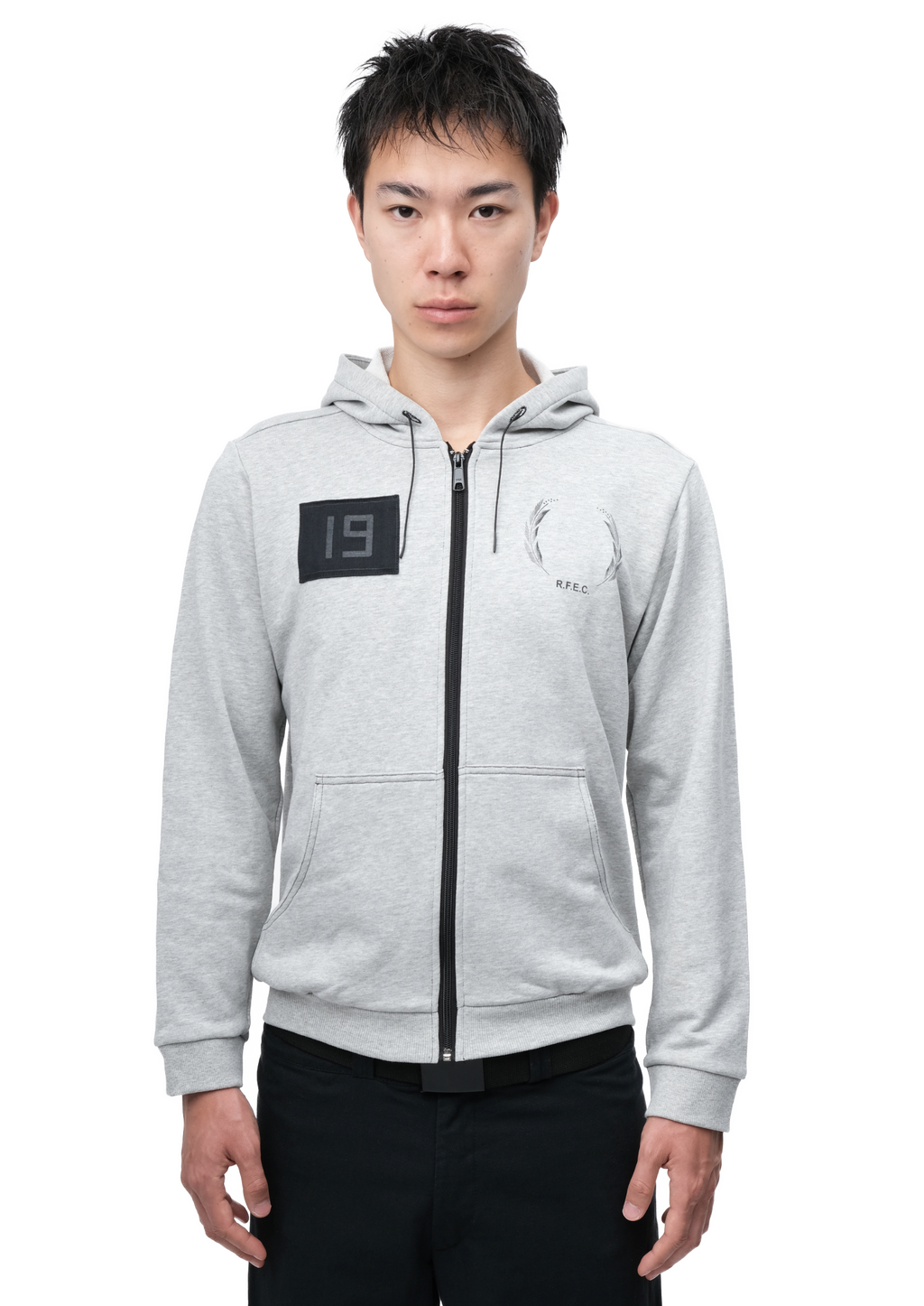 SLIM FIT ZIP-UP GREY