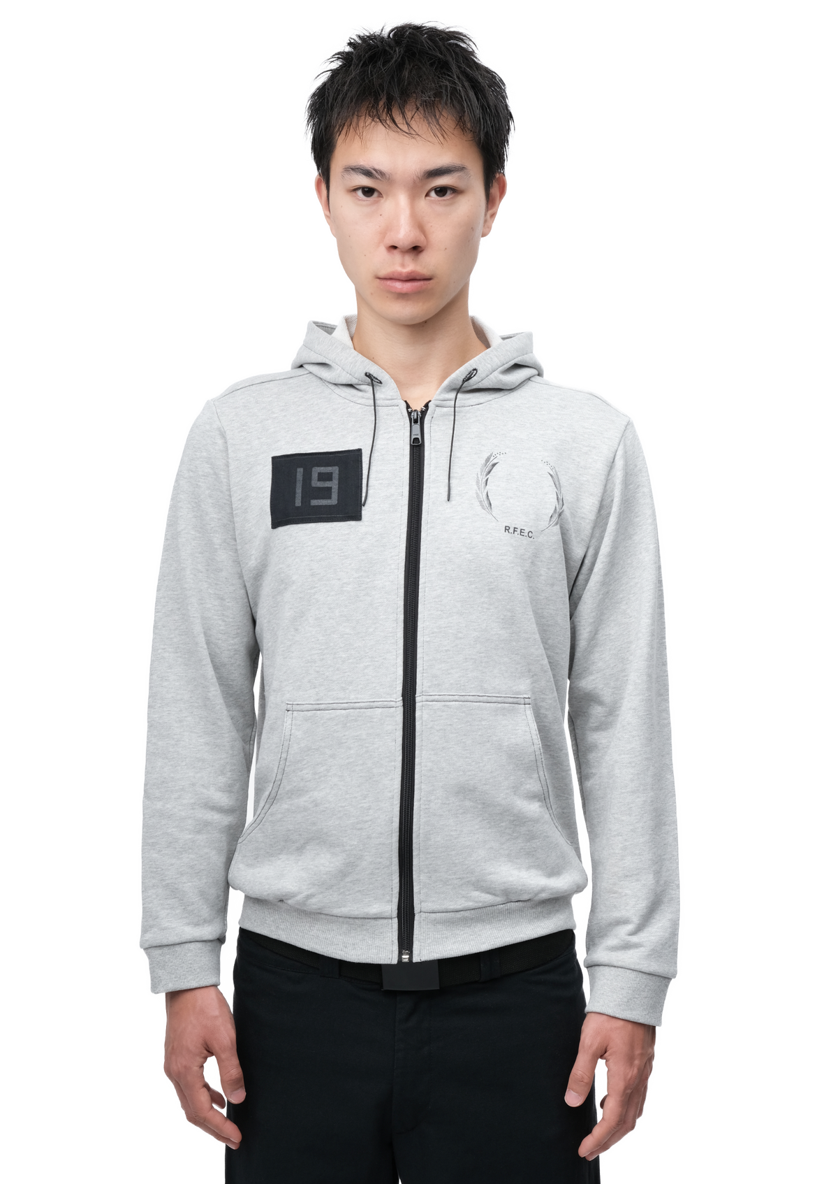 SLIM FIT ZIP-UP GREY