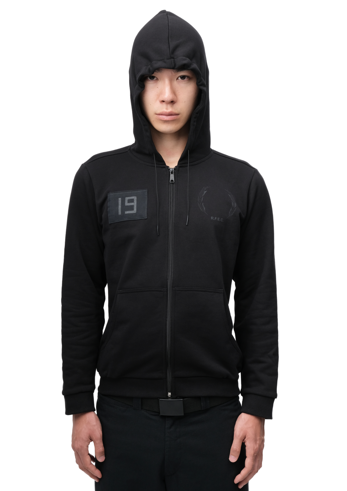 SLIM FIT ZIP-UP BLACK