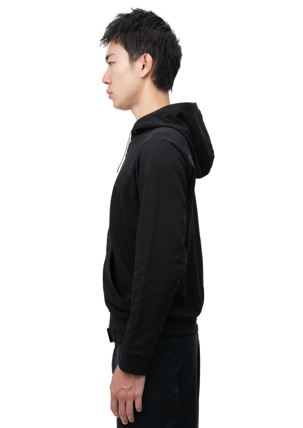 SLIM FIT ZIP-UP BLACK