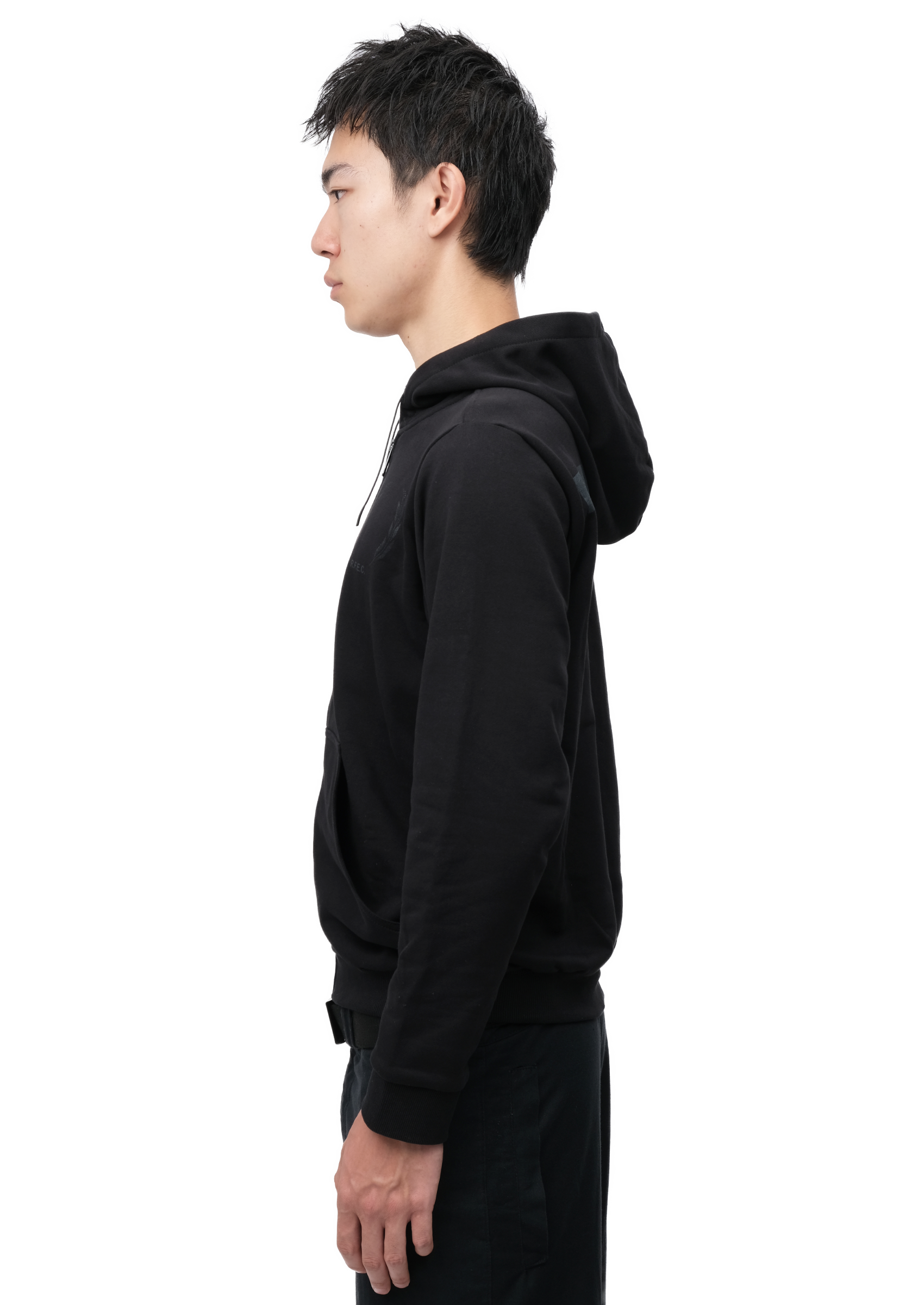 SLIM FIT ZIP-UP BLACK
