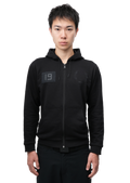 SLIM FIT ZIP-UP BLACK