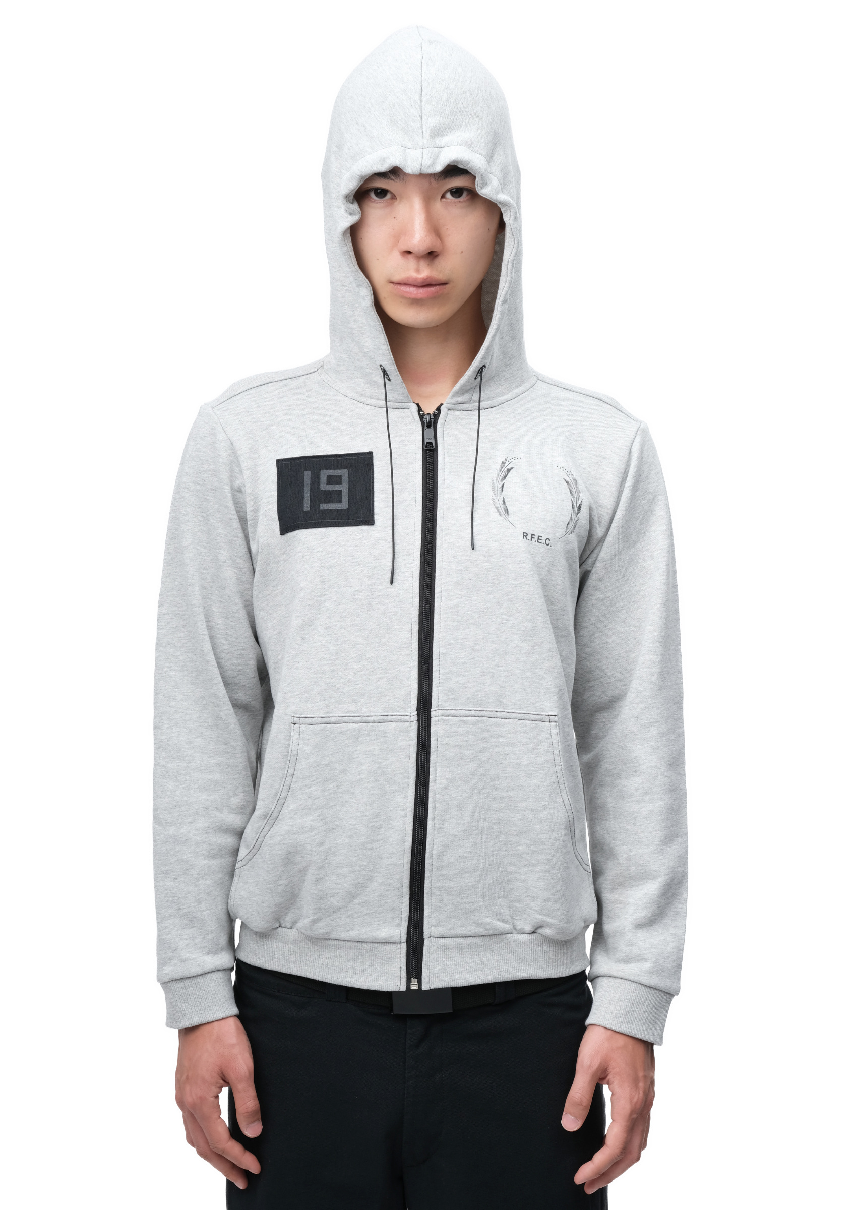 SLIM FIT ZIP-UP GREY